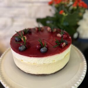 Keto Sernik Żurawinowy