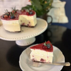 keto Sernik żurawinowy